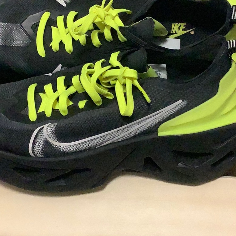 Nike Charcoal and Lime Athletic Shoes